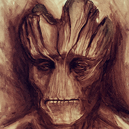 <strong>"Groot" sketch</strong><br>"Groot" trying to do more of those fast sketches. 1.5 hours sketch. <br />
(Oil on canvas, 12x16). 2014<br />
Available as a print. (Original - AVAILABLE)