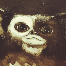 <strong>"No light / no water / no food after midnight" (2018)</strong><br>"No light / no water / no food after midnight"<br />
Sketch of this little mogwai named Gizmo from the movie The Gremlins, I did this one after midnight... <br />
(Ink on Canson cold press paper) 2018