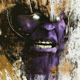 <strong>"The End is Near'' (2019)</strong><br>"The End is Near'' Sketch of the last Eternal Titans, Thanos the Mad Titan. <br />
(Mix media) 2019<br />
Available as a print