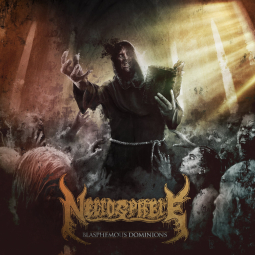<strong>"Blasphemous Dominions" cover artwork</strong><br>"Blasphemous Dominions" cover artwork for the band Necrosphere<br />
( Photoshop ) 2019.