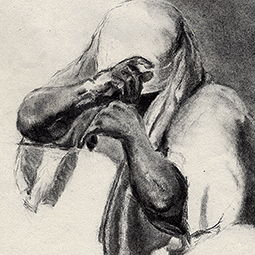 <strong>"The old traveller"</strong><br>"The old traveller" sketch<br />
<br />
(Charcoal on paper). 1999