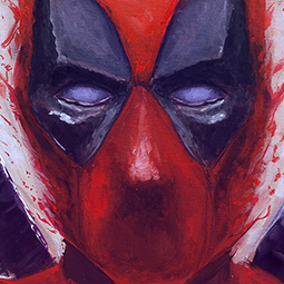 <strong>Deadpool sketch</strong><br>Deadpool sketch I did for this year Montreal ComicCon (Oil on board, 12x16). 2016<br />
Available as a print. (Original - AVAILABLE)<br />
